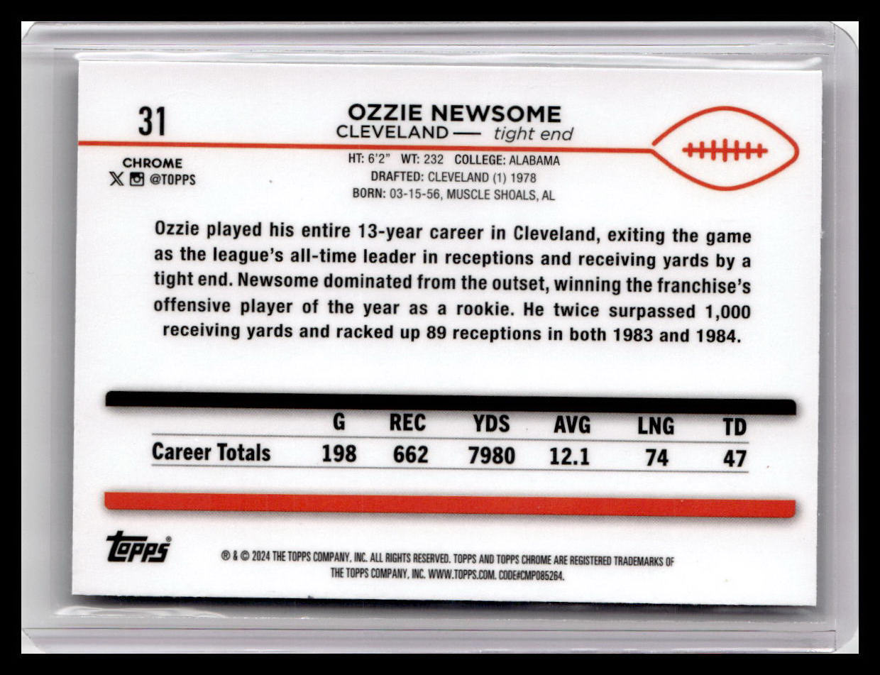 2024 Topps Chrome #31 Ozzie Newsome