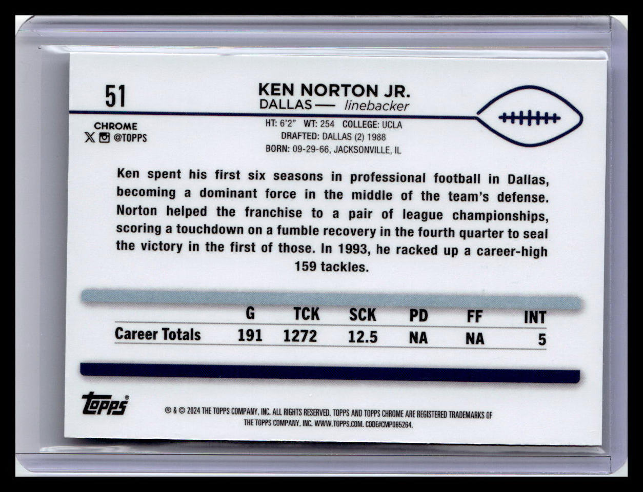 2024 Topps Chrome #51 Ken Norton Jr.