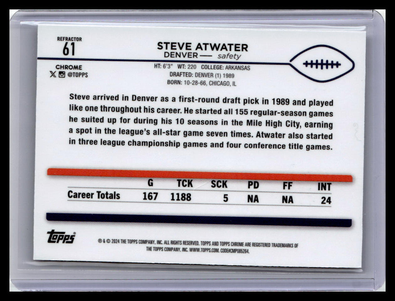 2024 Topps Chrome #61 Steve Atwater