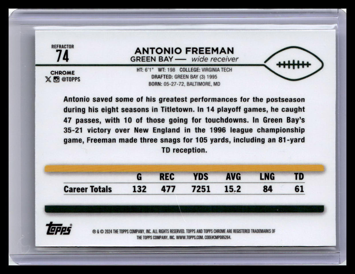 2024 Topps Chrome #74 Antonio Freeman