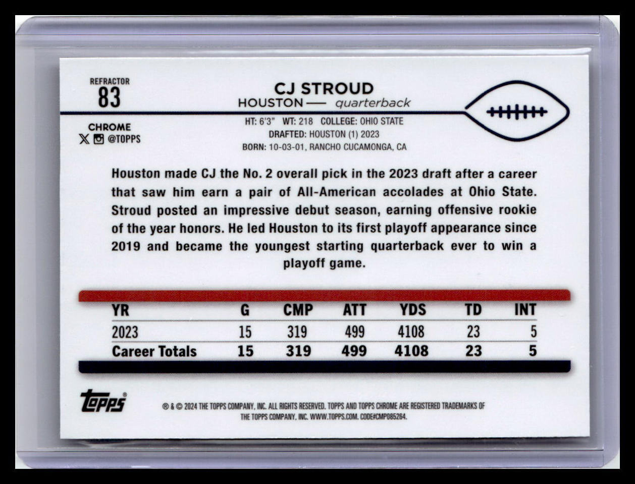 2024 Topps Chrome #83 CJ Stroud