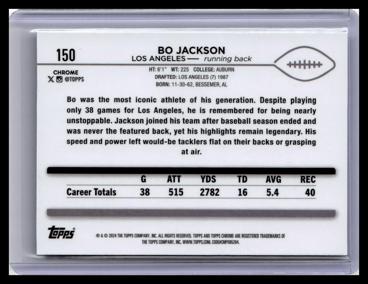 2024 Topps Chrome #150 Bo Jackson