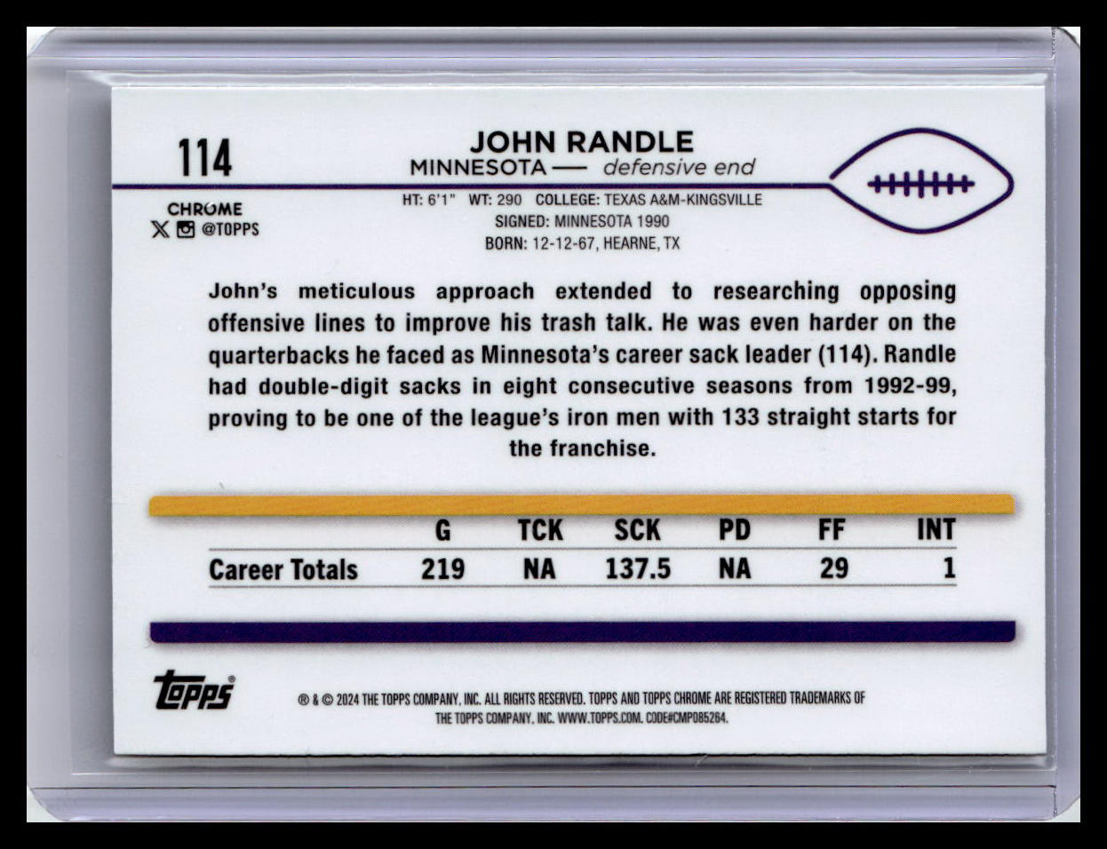 2024 Topps Chrome #114 John Randle