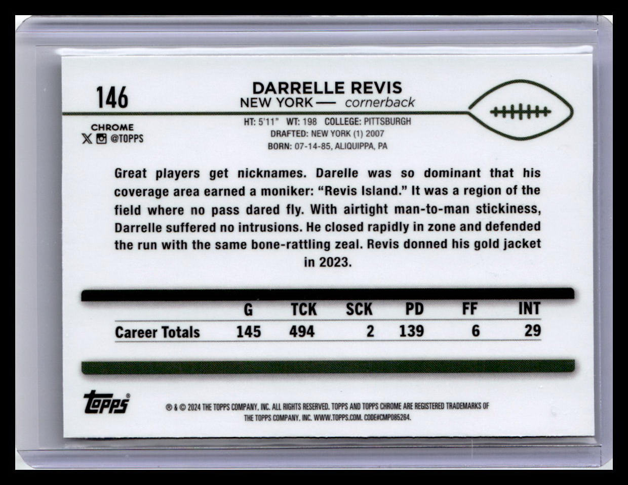 2024 Topps Chrome #146 Darrelle Revis