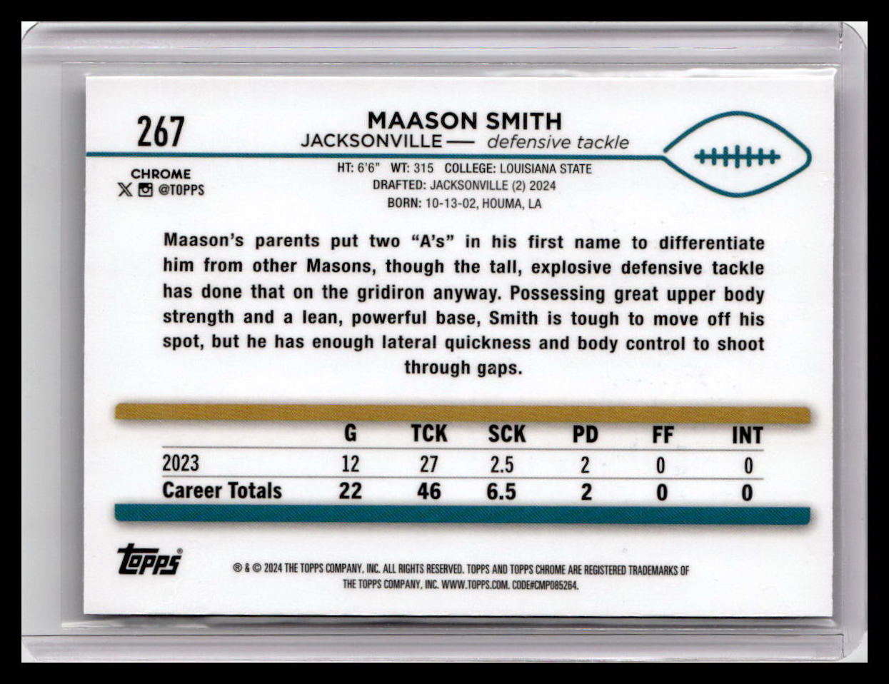2024 Topps Chrome #267 Maason Smith