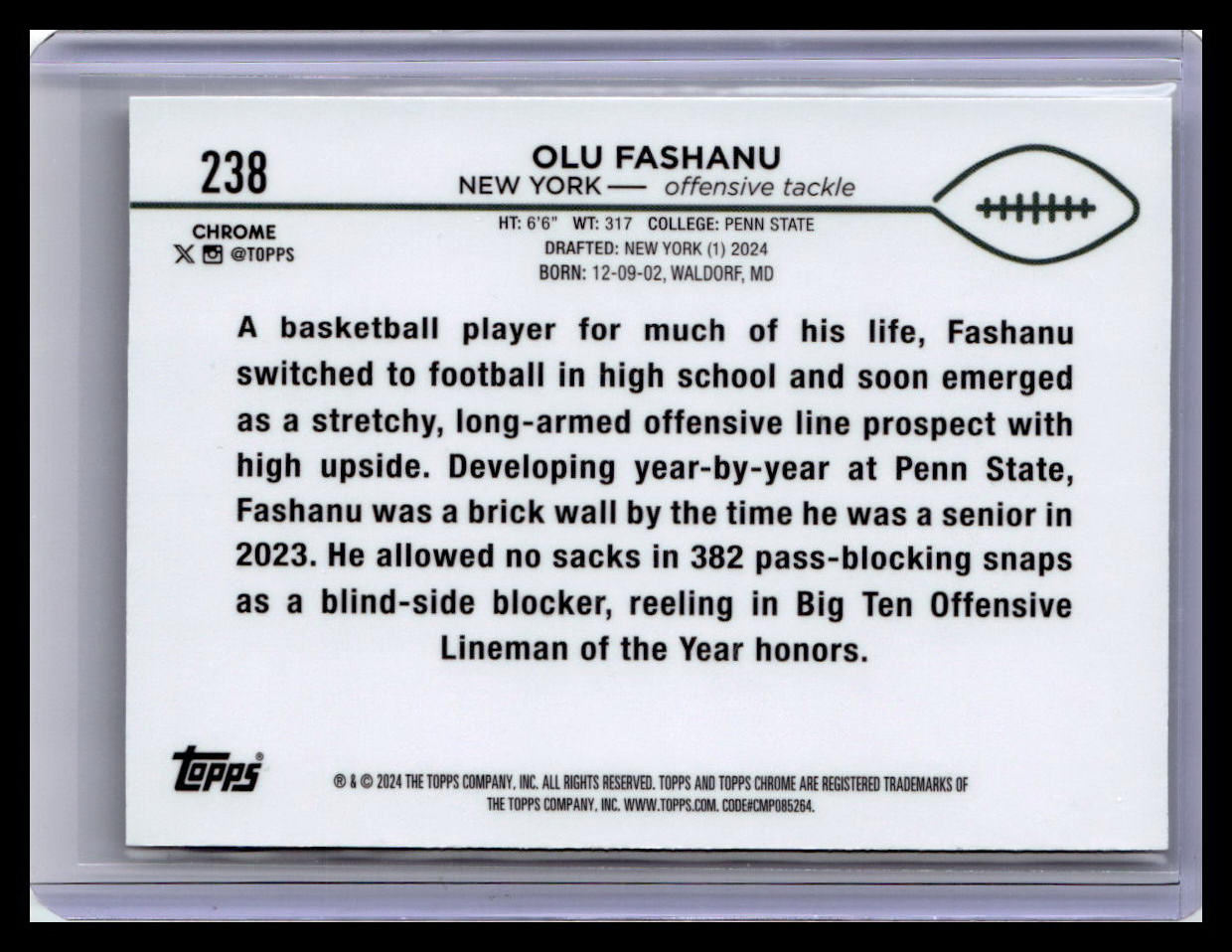 2024 Topps Chrome #238 Olu Fashanu