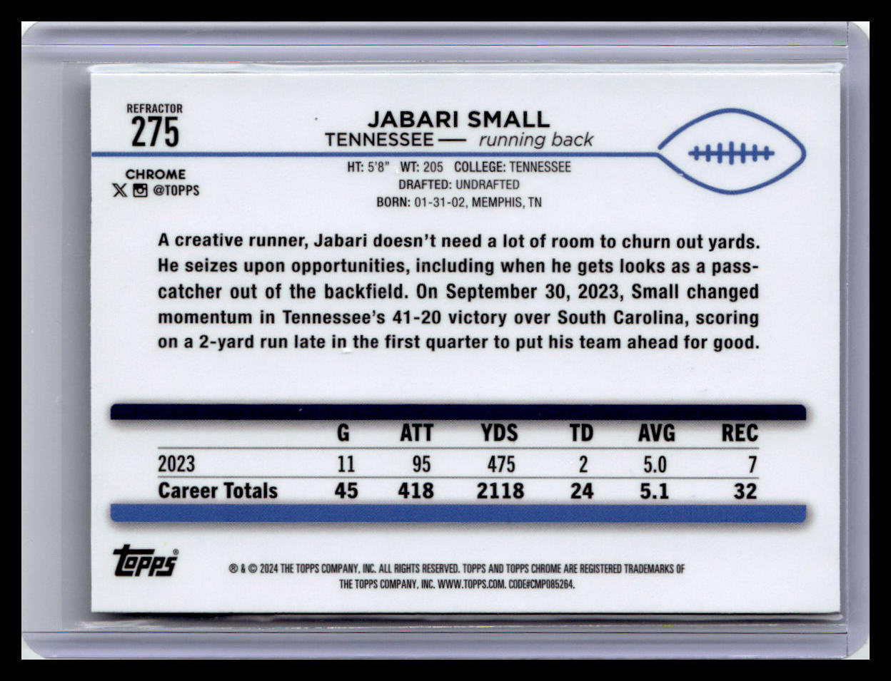 2024 Topps Chrome #275 Jabari Small