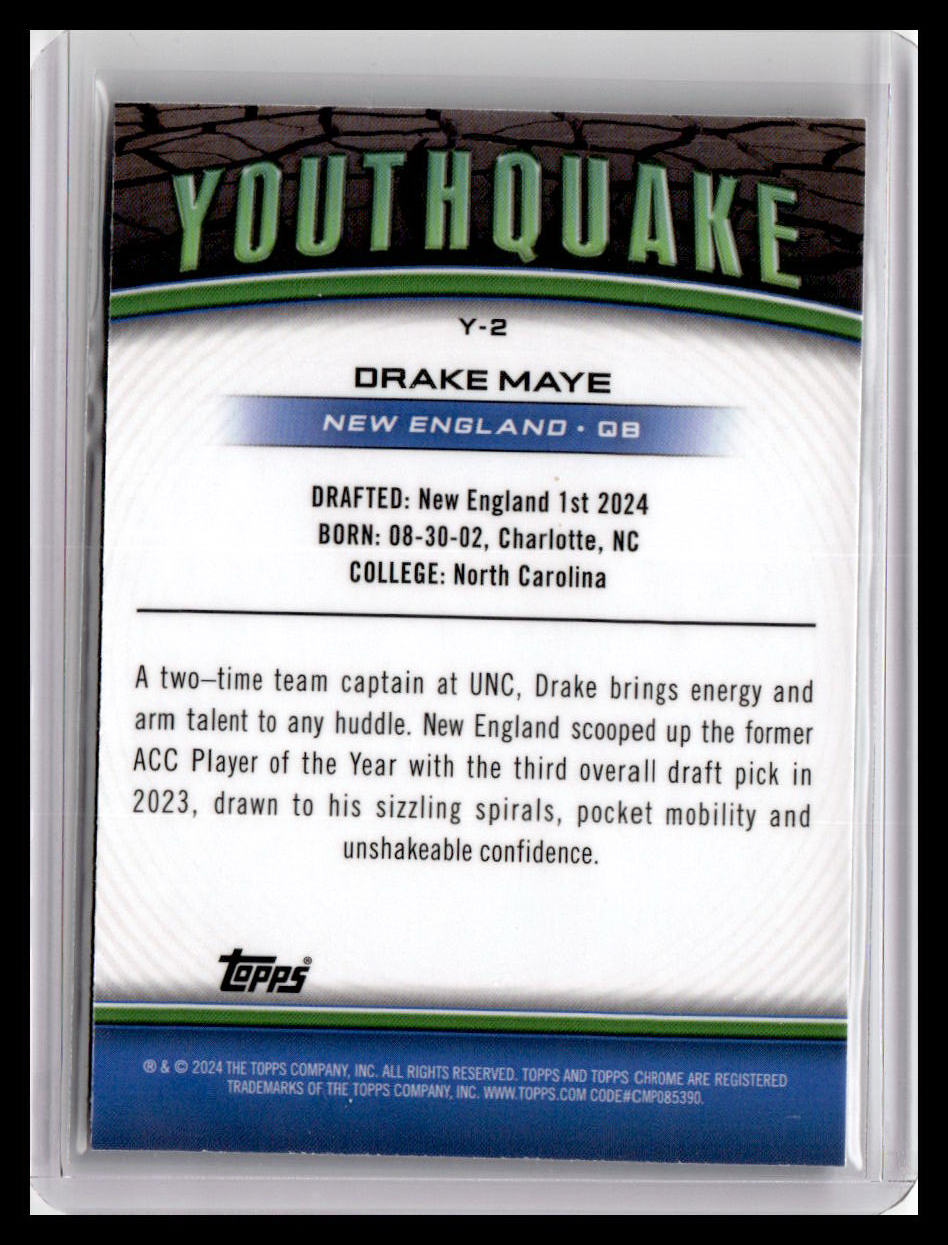 2024 Topps Chrome #Y-2 Drake Maye Youthquake
