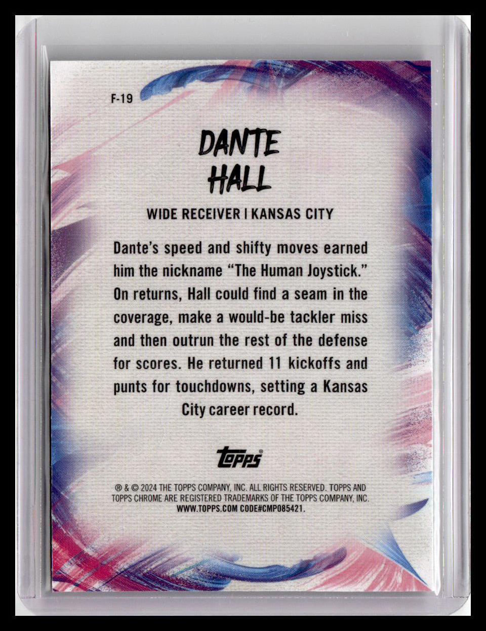 2024 Topps Chrome #F-19 Dante Hall Finesse