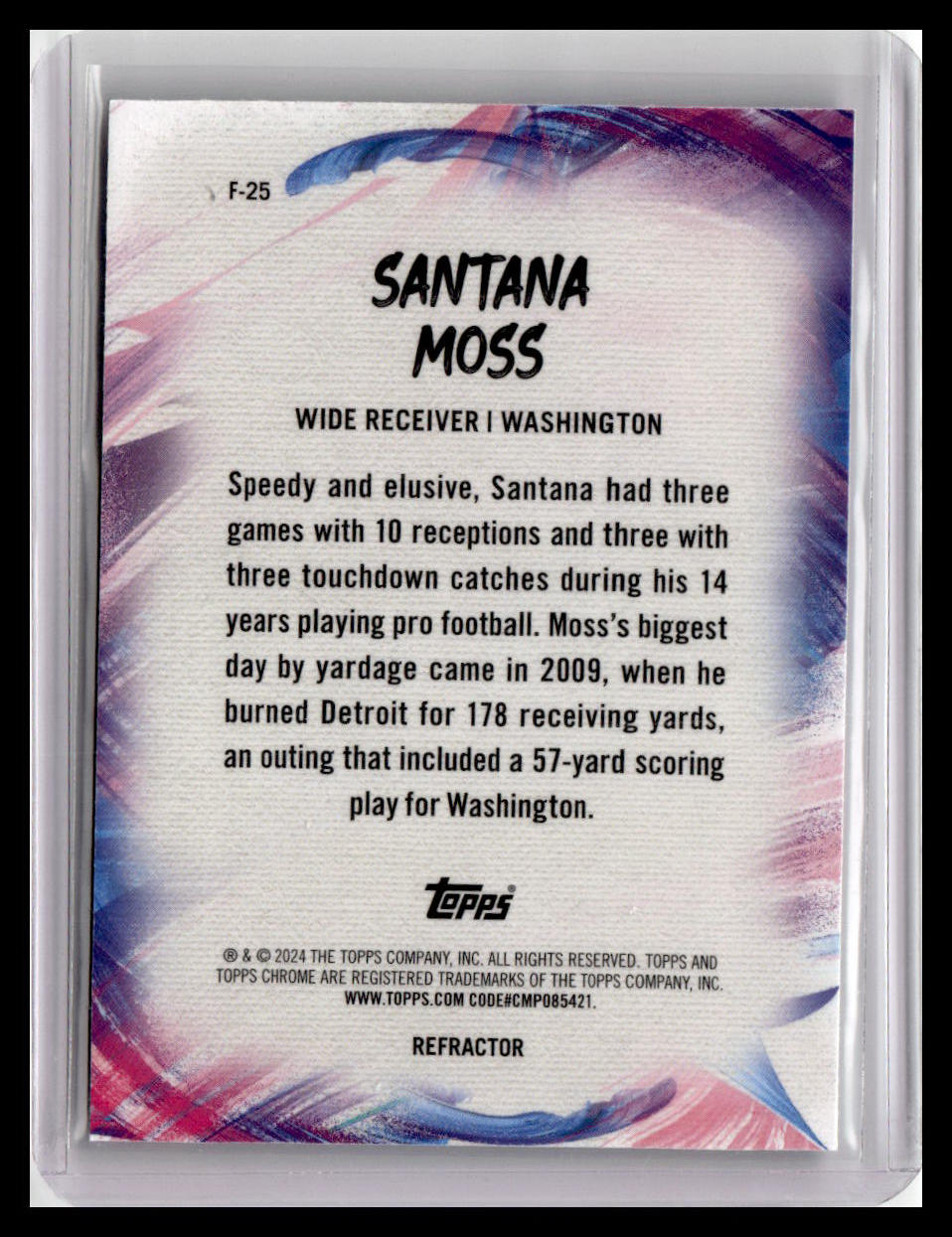 2024 Topps Chrome #F-25 Santana Moss Finesse