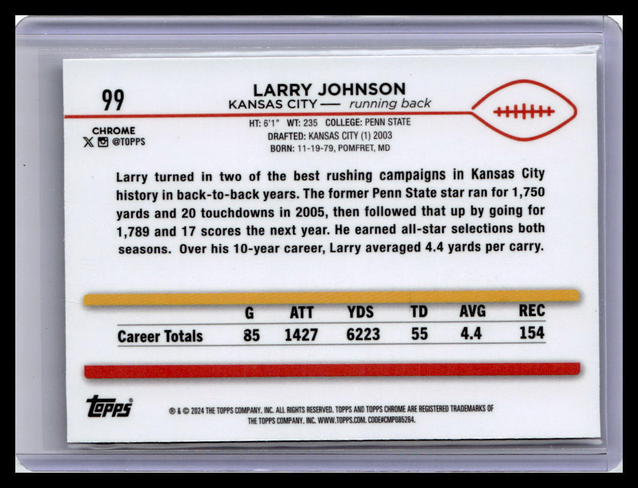 2024 Topps Chrome #99 Larry Johnson X-Fractor