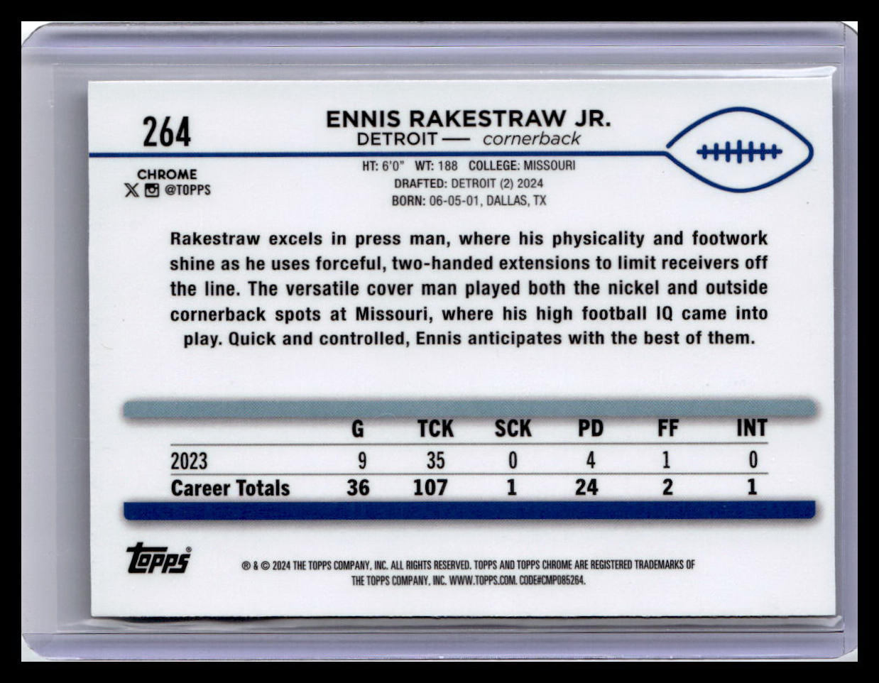 2024 Topps Chrome #264 Ennis Rakestraw Jr. X-Fractor