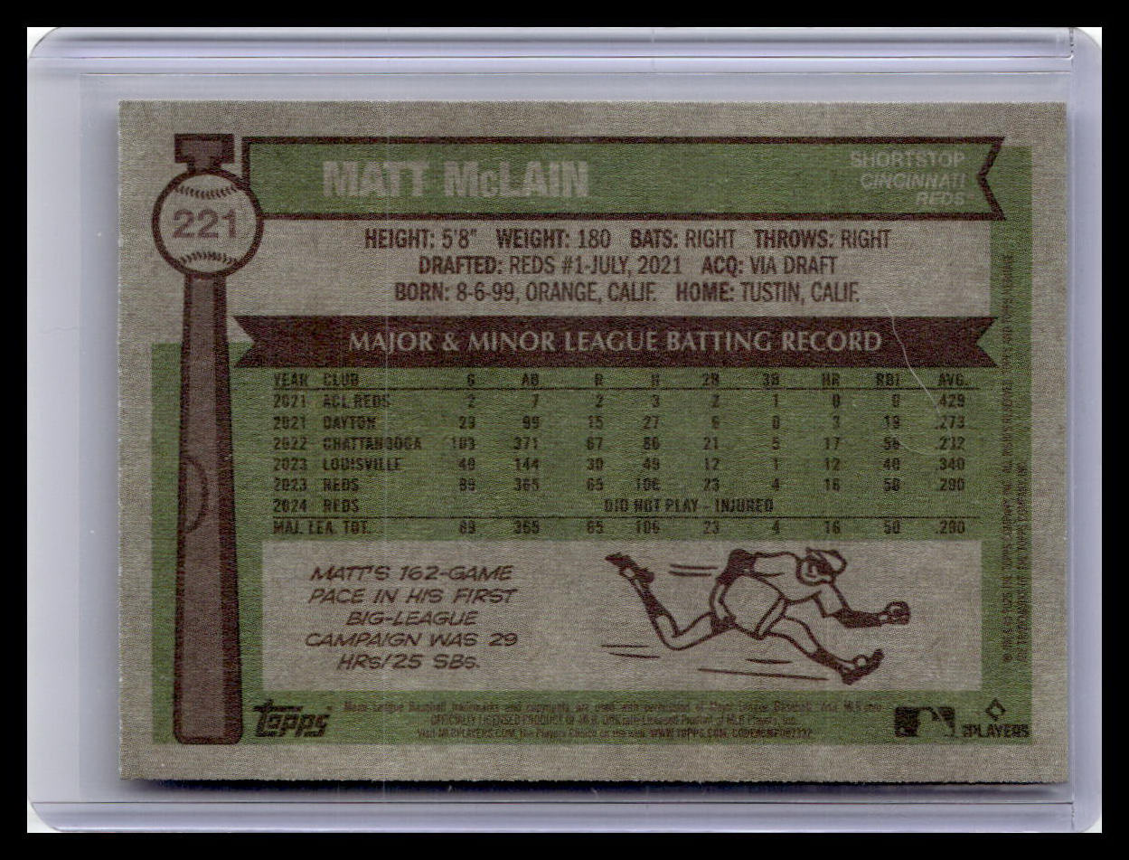 2025 Topps Heritage #221 Matt McLain