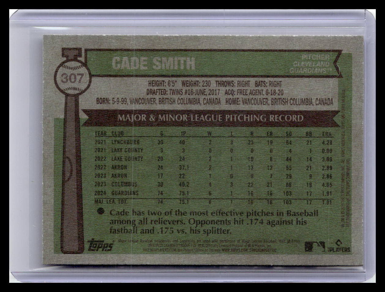 2025 Topps Heritage #307 Cade Smith