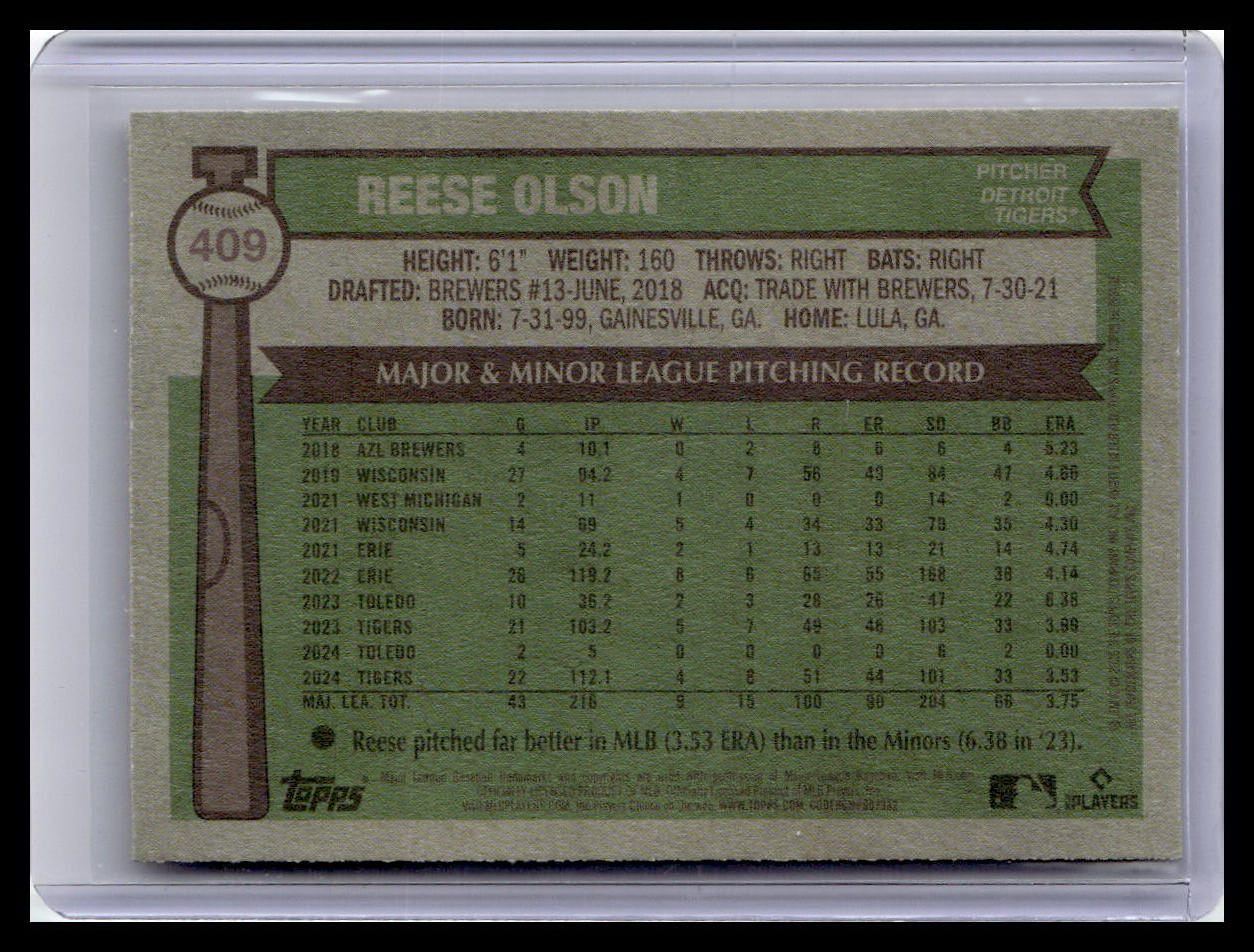 2025 Topps Heritage #409 Reese Olson