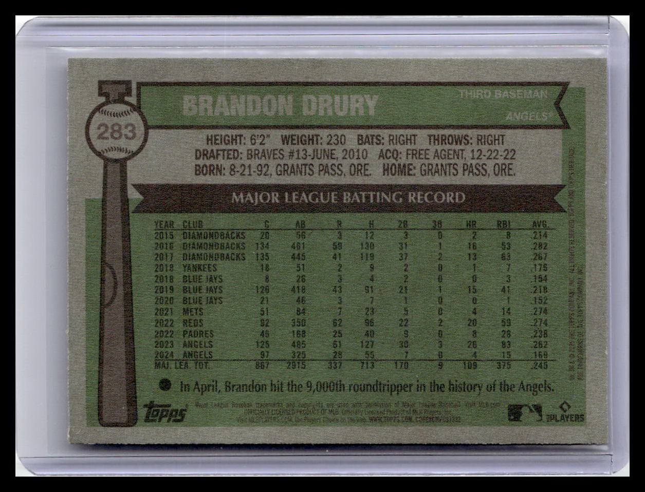 2025 Topps Heritage #283 Brandon Drury