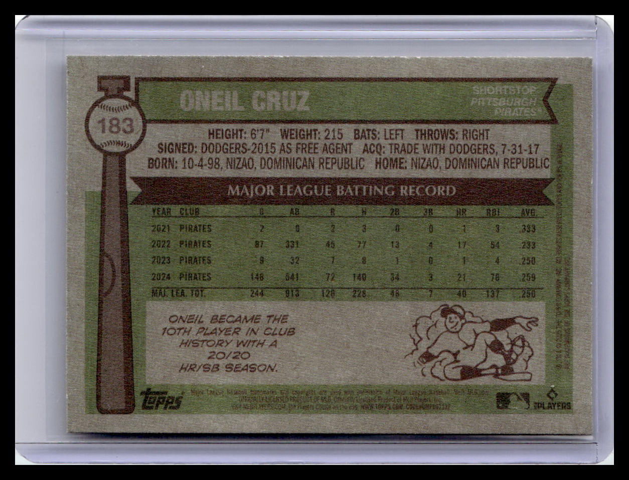 2025 Topps Heritage #183 Oneil Cruz