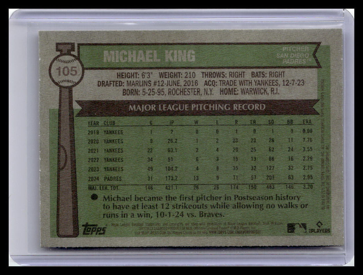 2025 Topps Heritage #105 Michael King