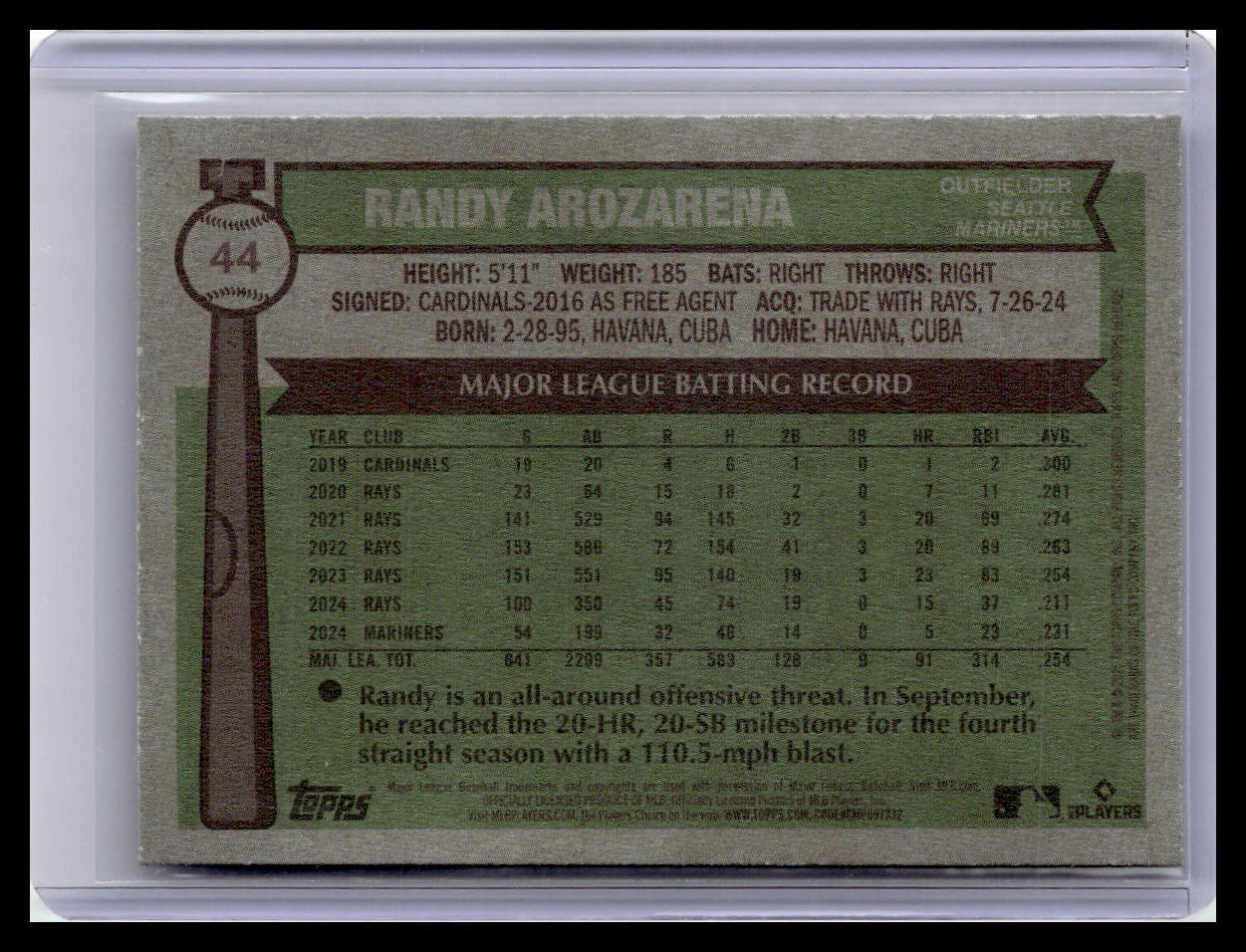 2025 Topps Heritage #44 Randy Arozarena