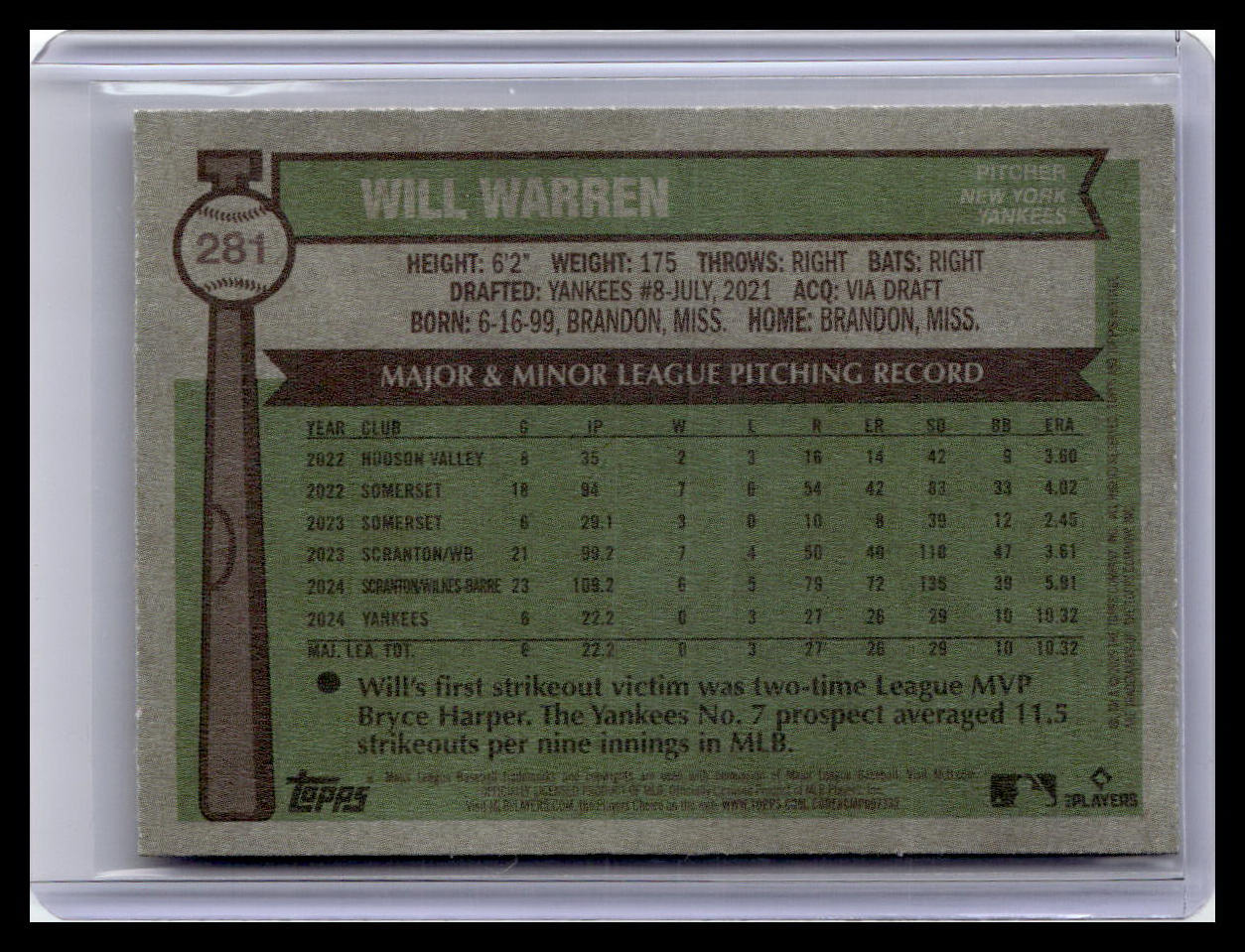 2025 Topps Heritage #281 Will Warren