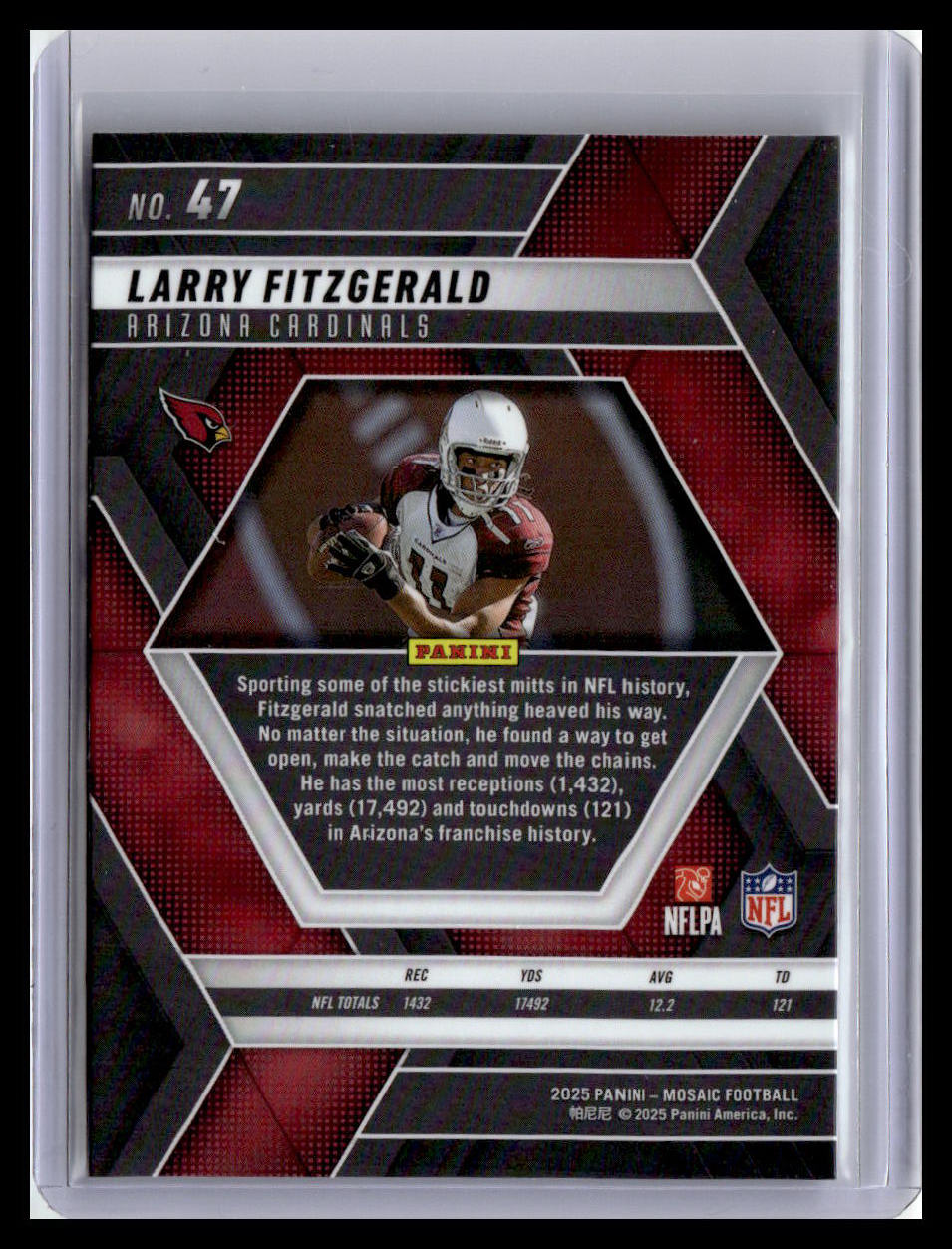 2025 Panini Mosaic #47 Larry Fitzgerald