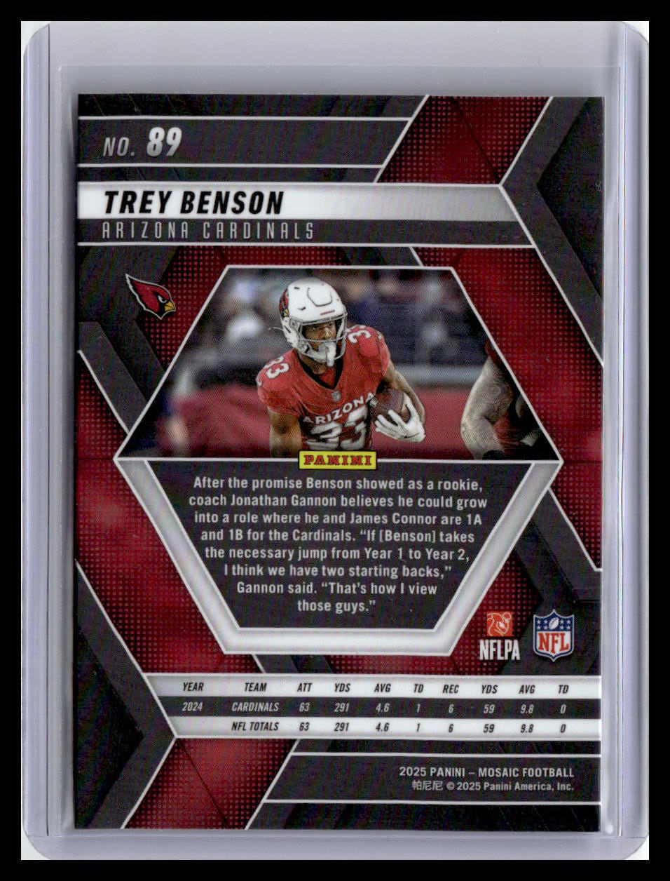 2025 Panini Mosaic #89 Trey Benson