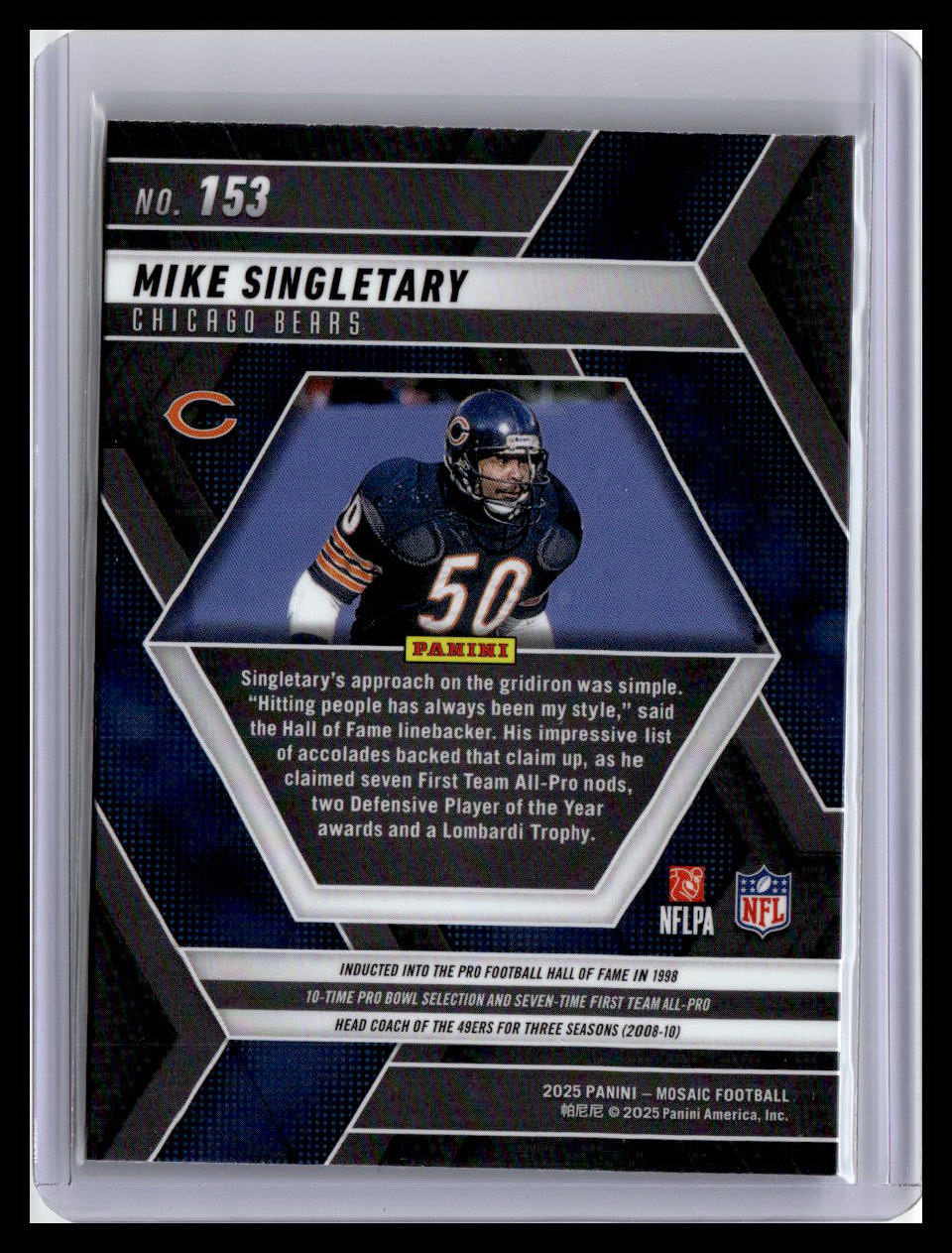 2025 Panini Mosaic #153 Mike Singletary