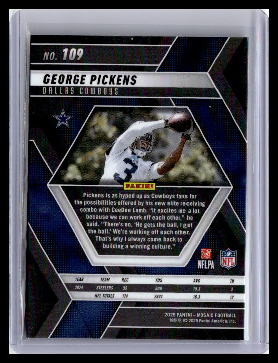 2025 Panini Mosaic #109 George Pickens