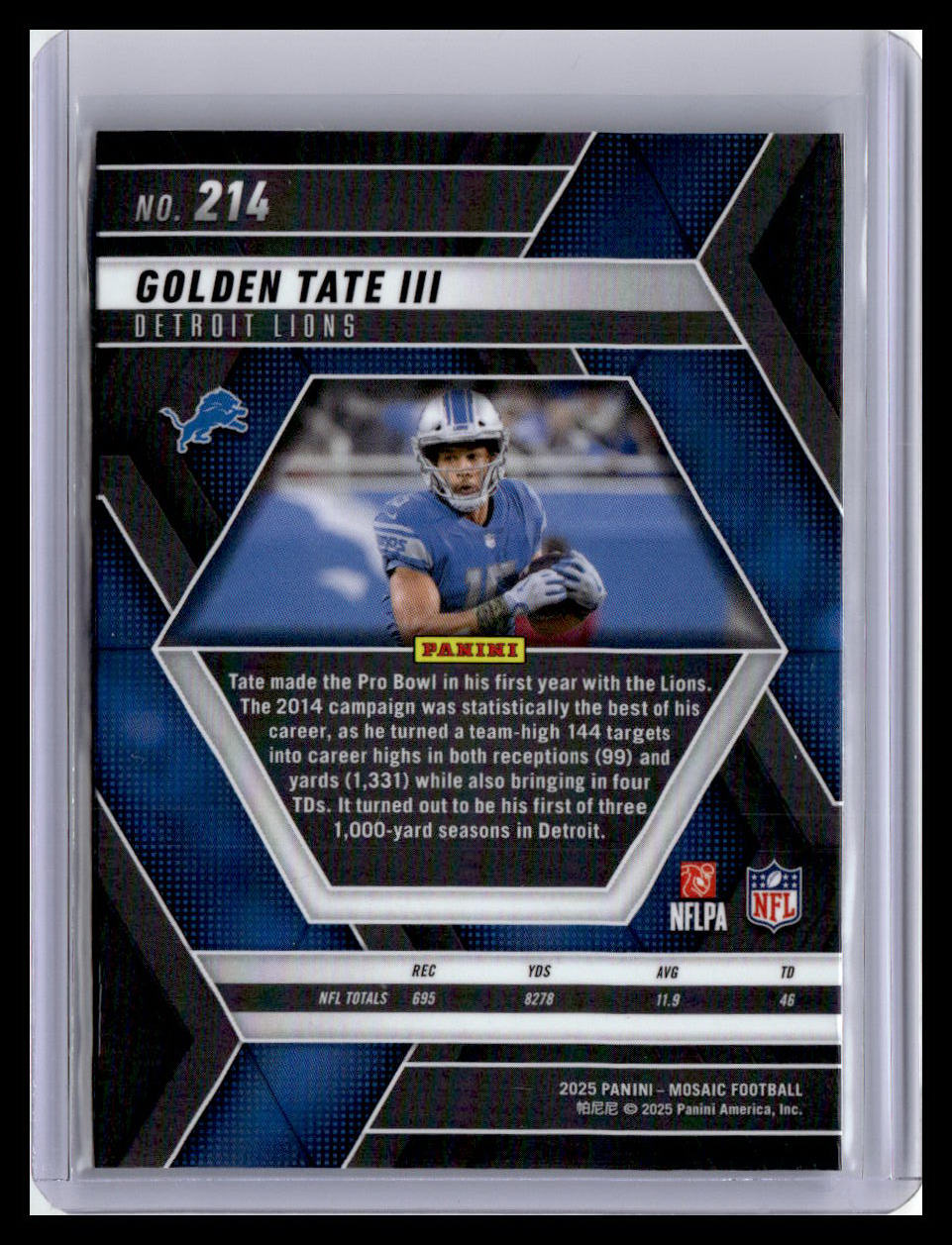 2025 Panini Mosaic #214 Golden Tate III