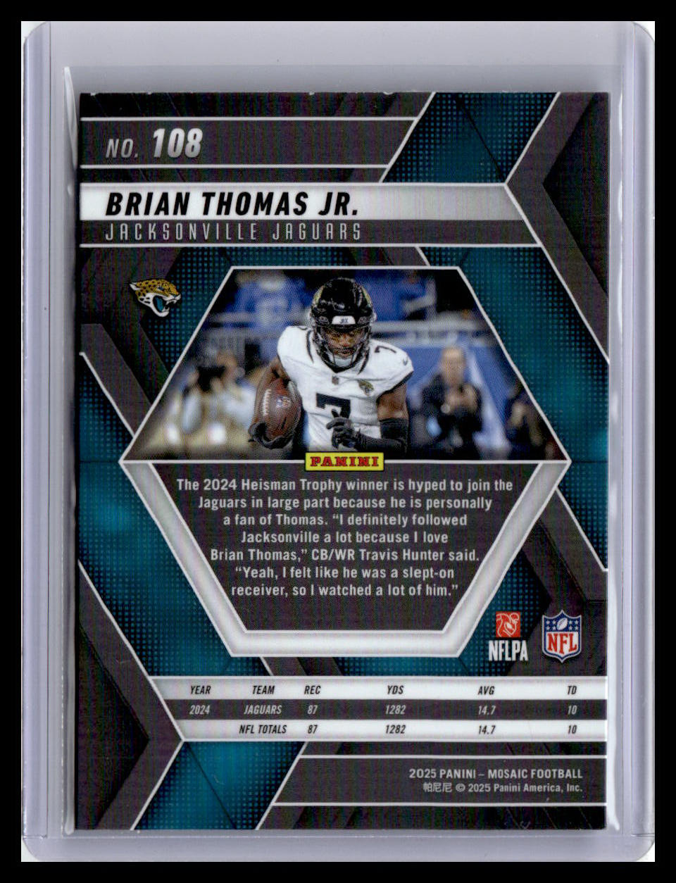 2025 Panini Mosaic #108 Brian Thomas Jr.