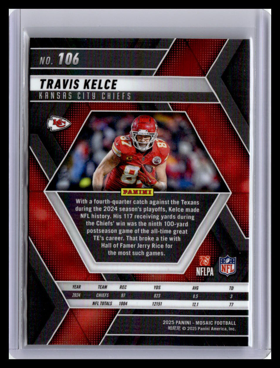 2025 Panini Mosaic #106 Travis Kelce