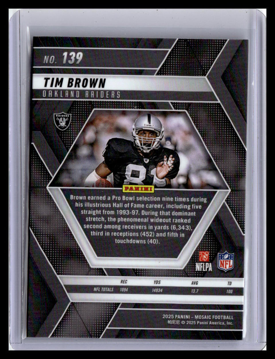 2025 Panini Mosaic #139 Tim Brown
