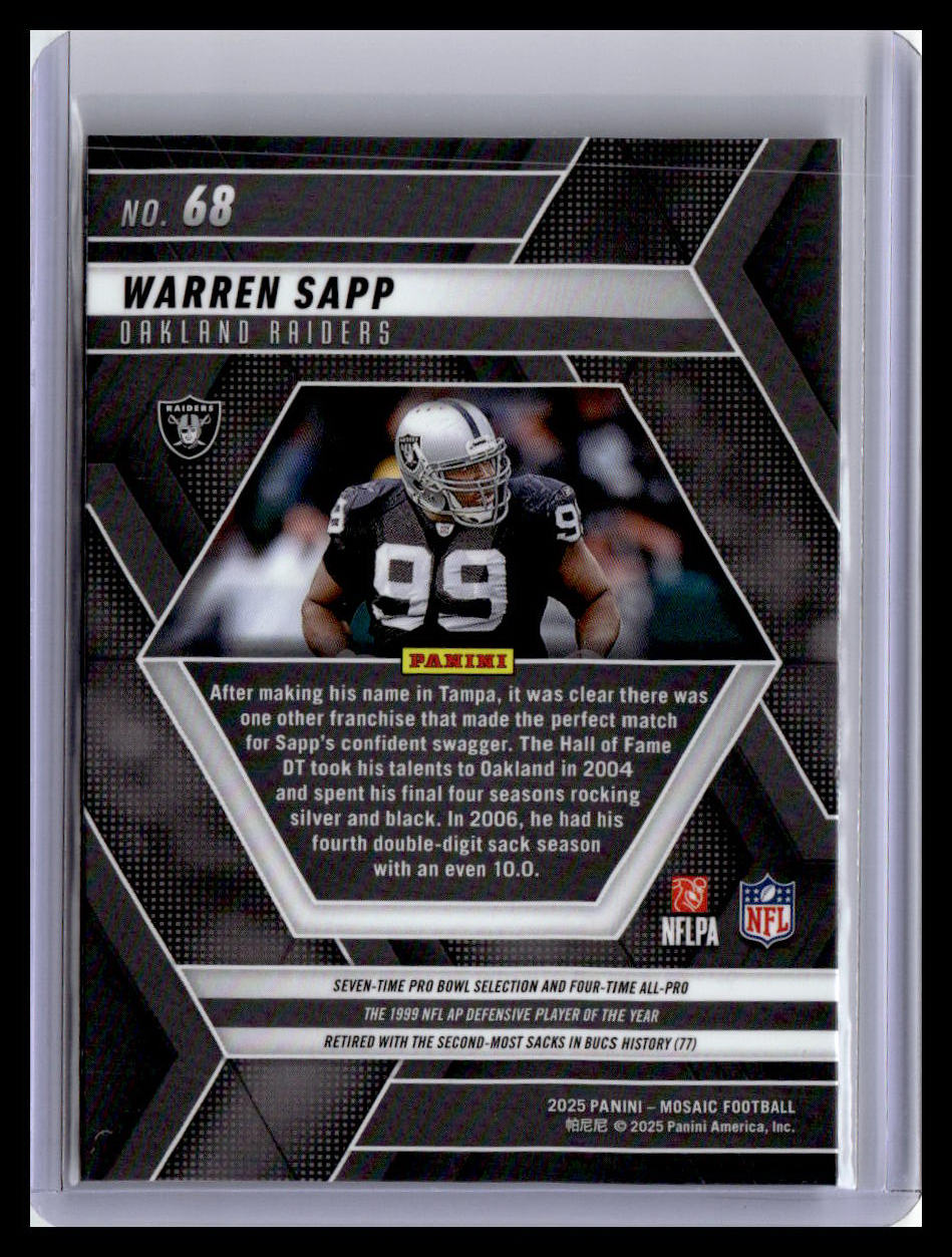 2025 Panini Mosaic #68 Warren Sapp