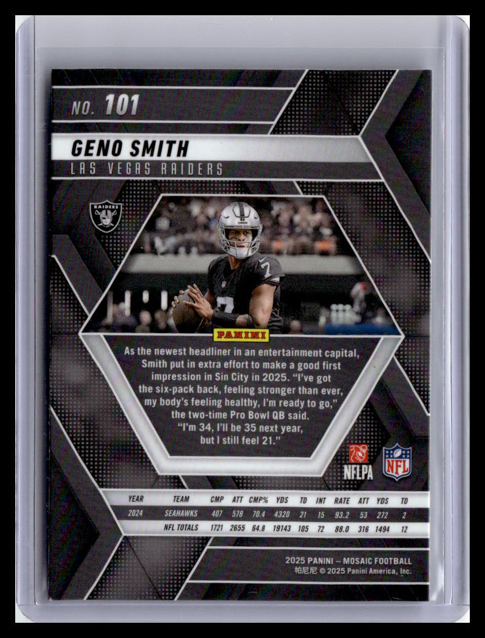 2025 Panini Mosaic #101 Geno Smith