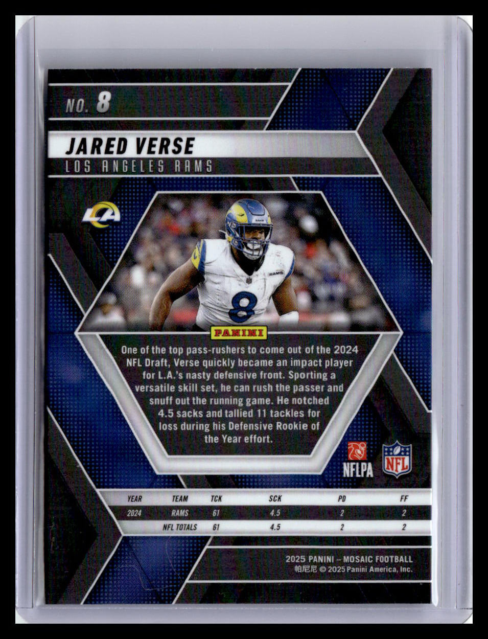 2025 Panini Mosaic #8 Jared Verse