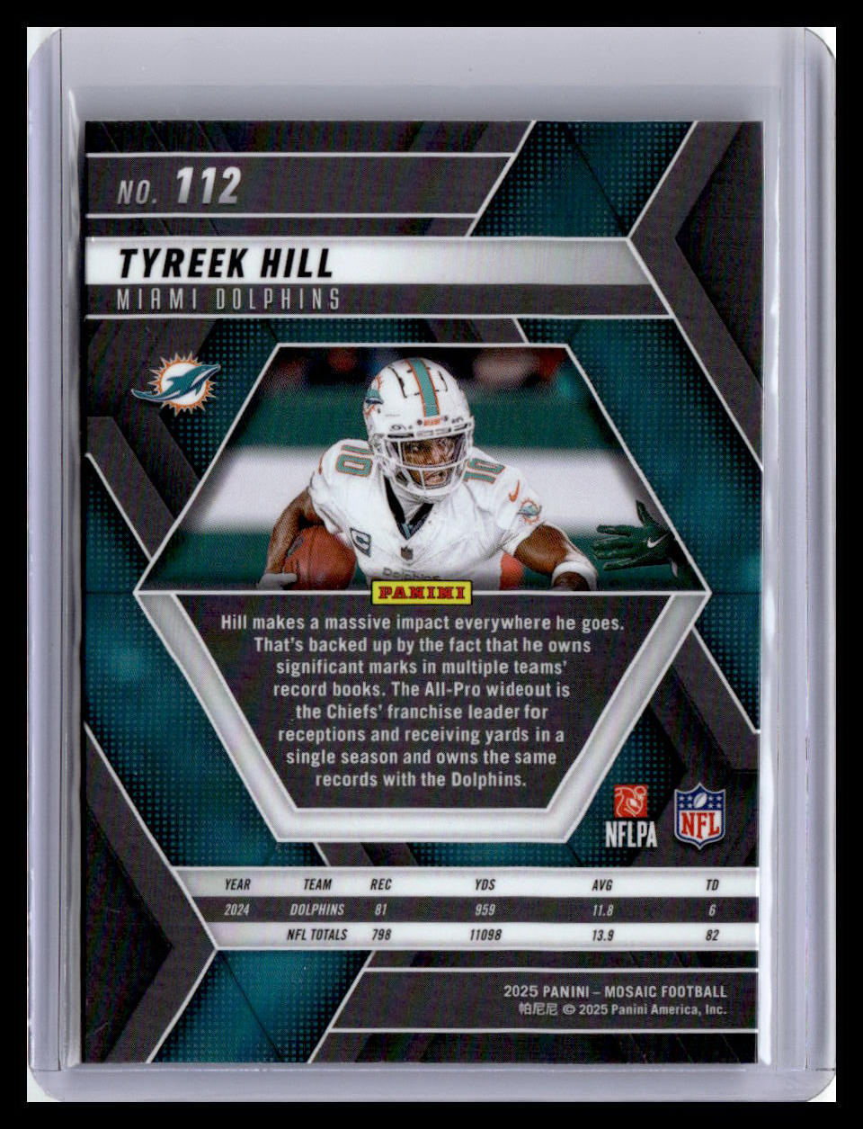 2025 Panini Mosaic #112 Tyreek Hill