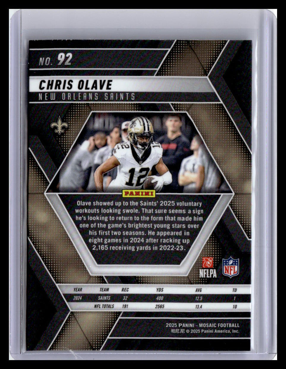 2025 Panini Mosaic #92 Chris Olave