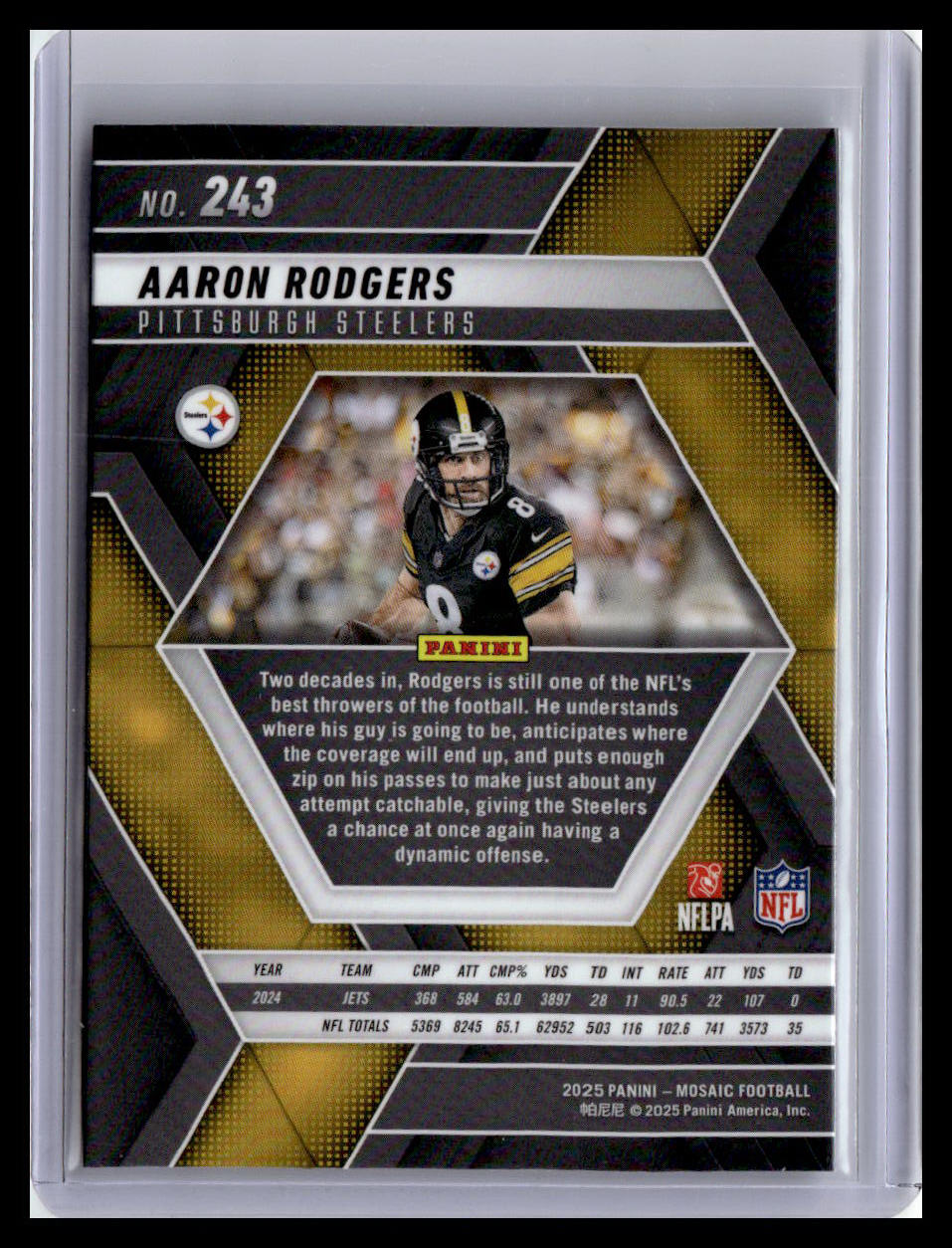 2025 Panini Mosaic #243 Aaron Rodgers