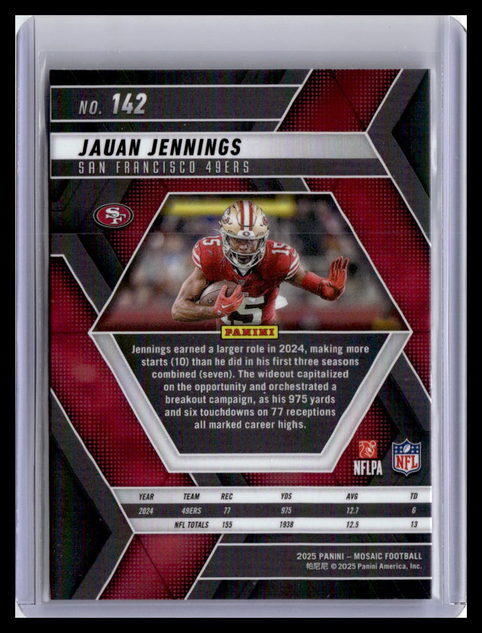 2025 Panini Mosaic #142 Jauan Jennings