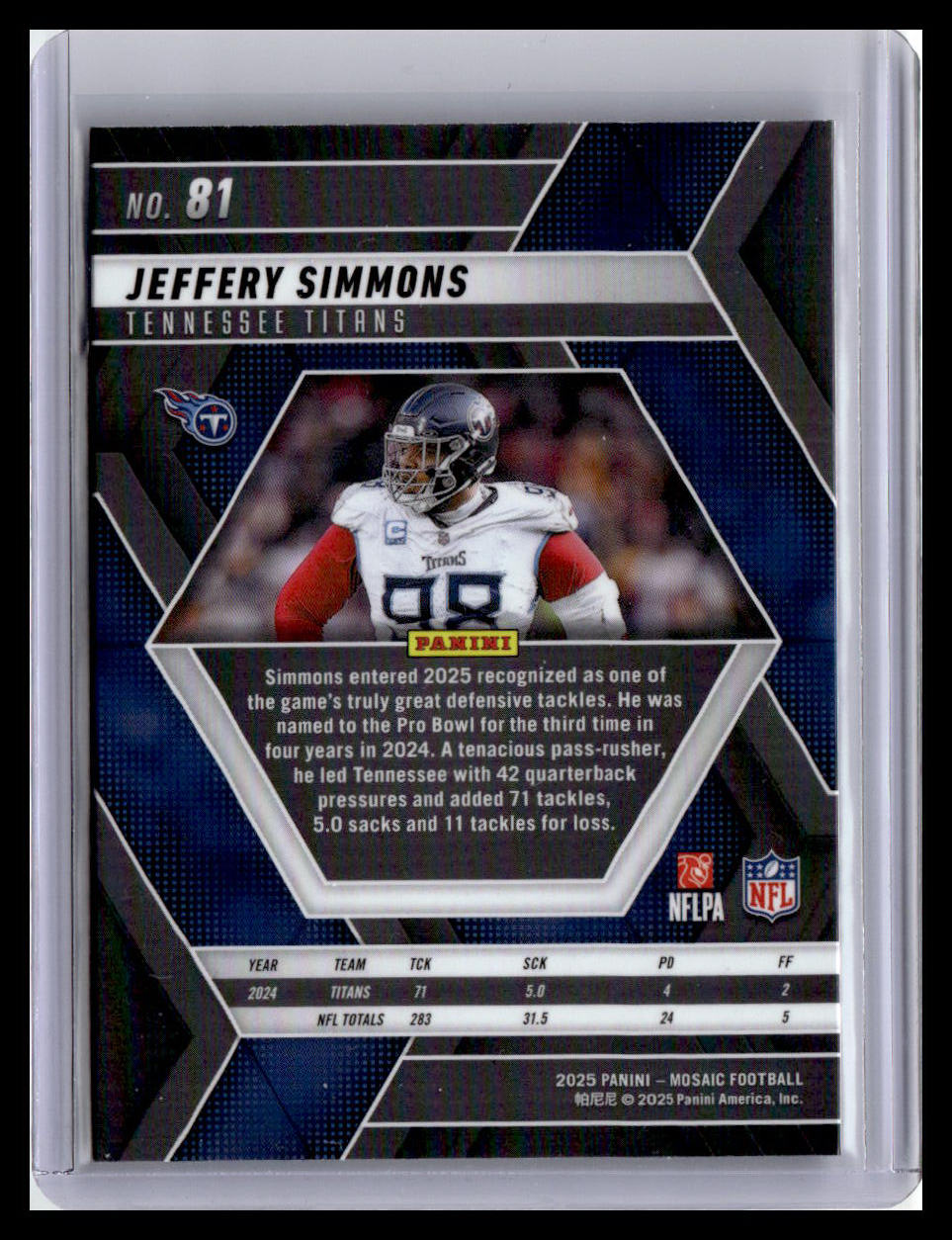 2025 Panini Mosaic #81 Jeffery Simmons
