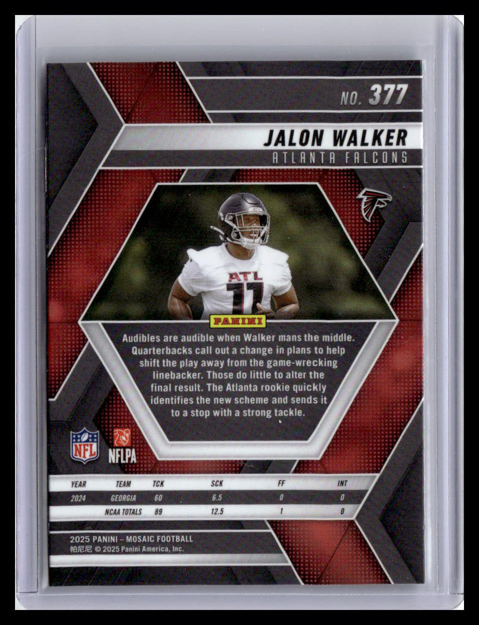 2025 Panini Mosaic #377 Jalon Walker
