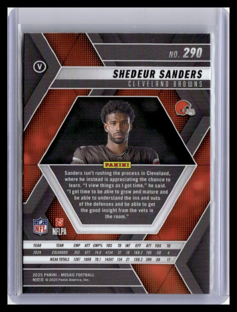 2025 Panini Mosaic #290 Shedeur Sanders