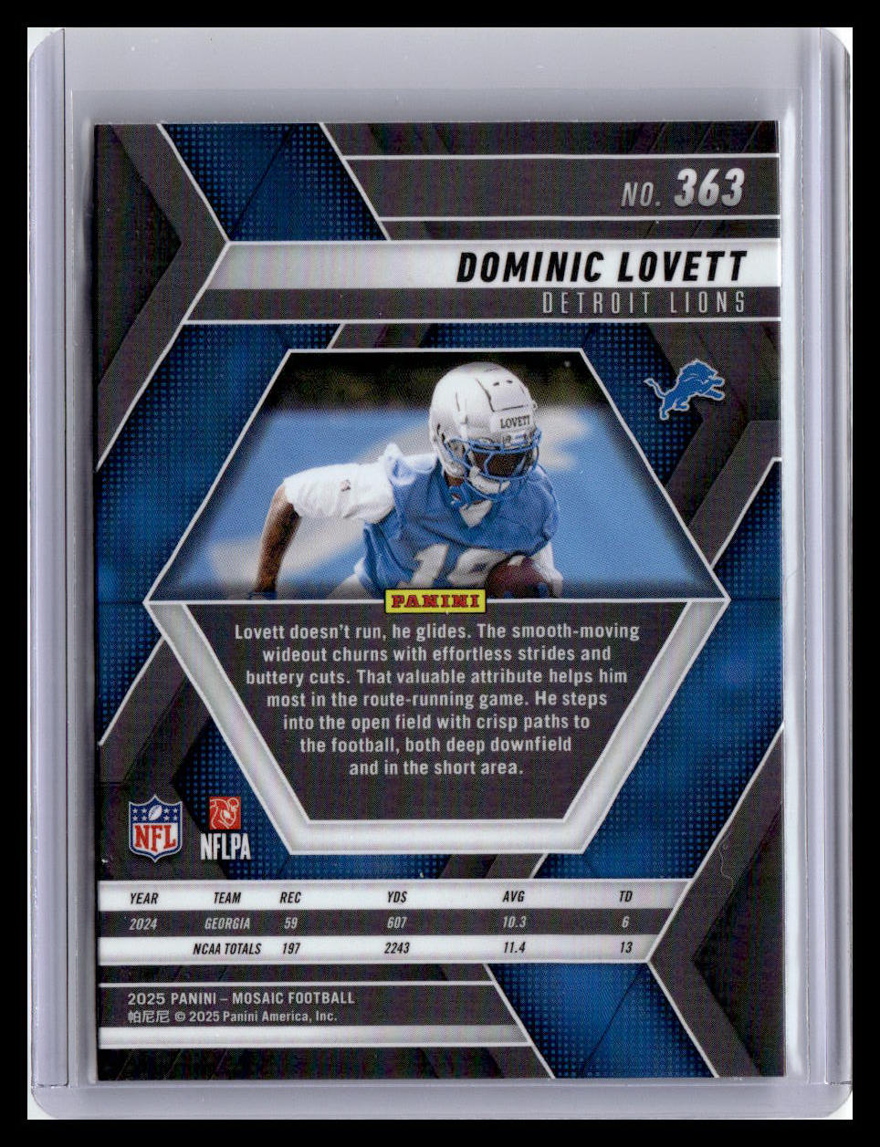 2025 Panini Mosaic #363 Dominic Lovett