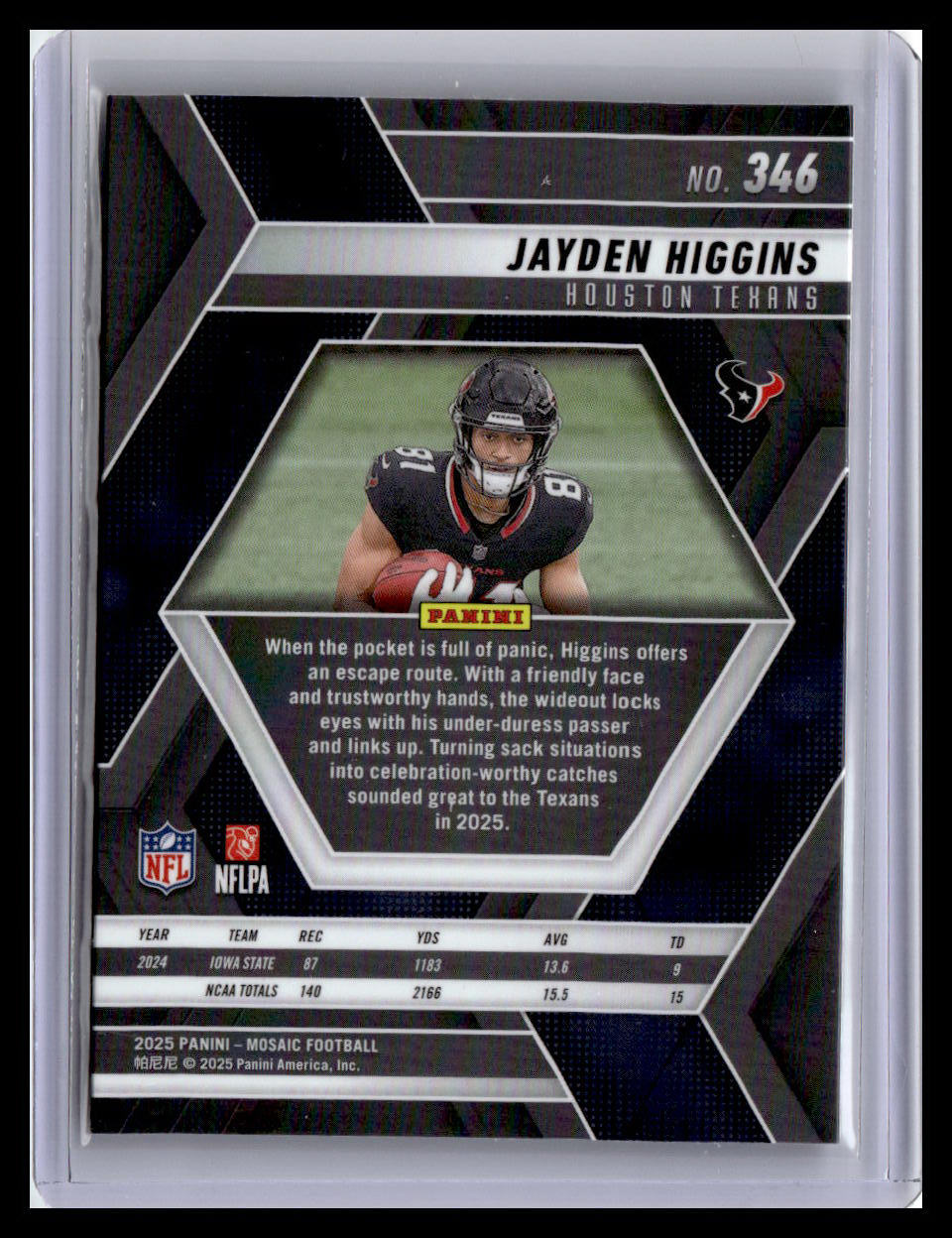 2025 Panini Mosaic #346 Jayden Higgins