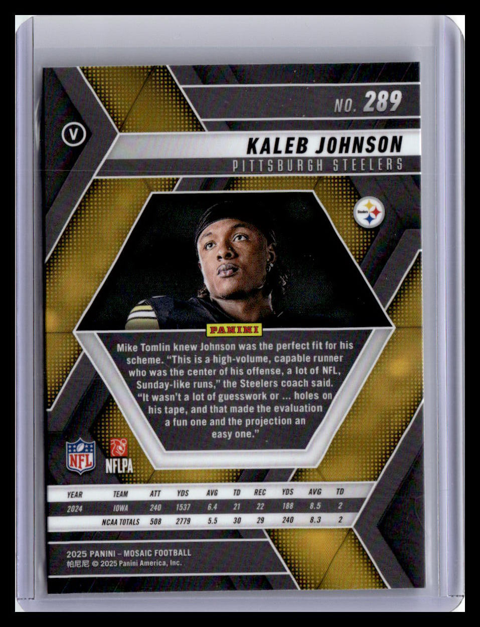 2025 Panini Mosaic #289 Kaleb Johnson