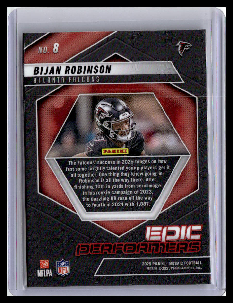 2025 Panini Mosaic #8 Bijan Robinson Epic Performers