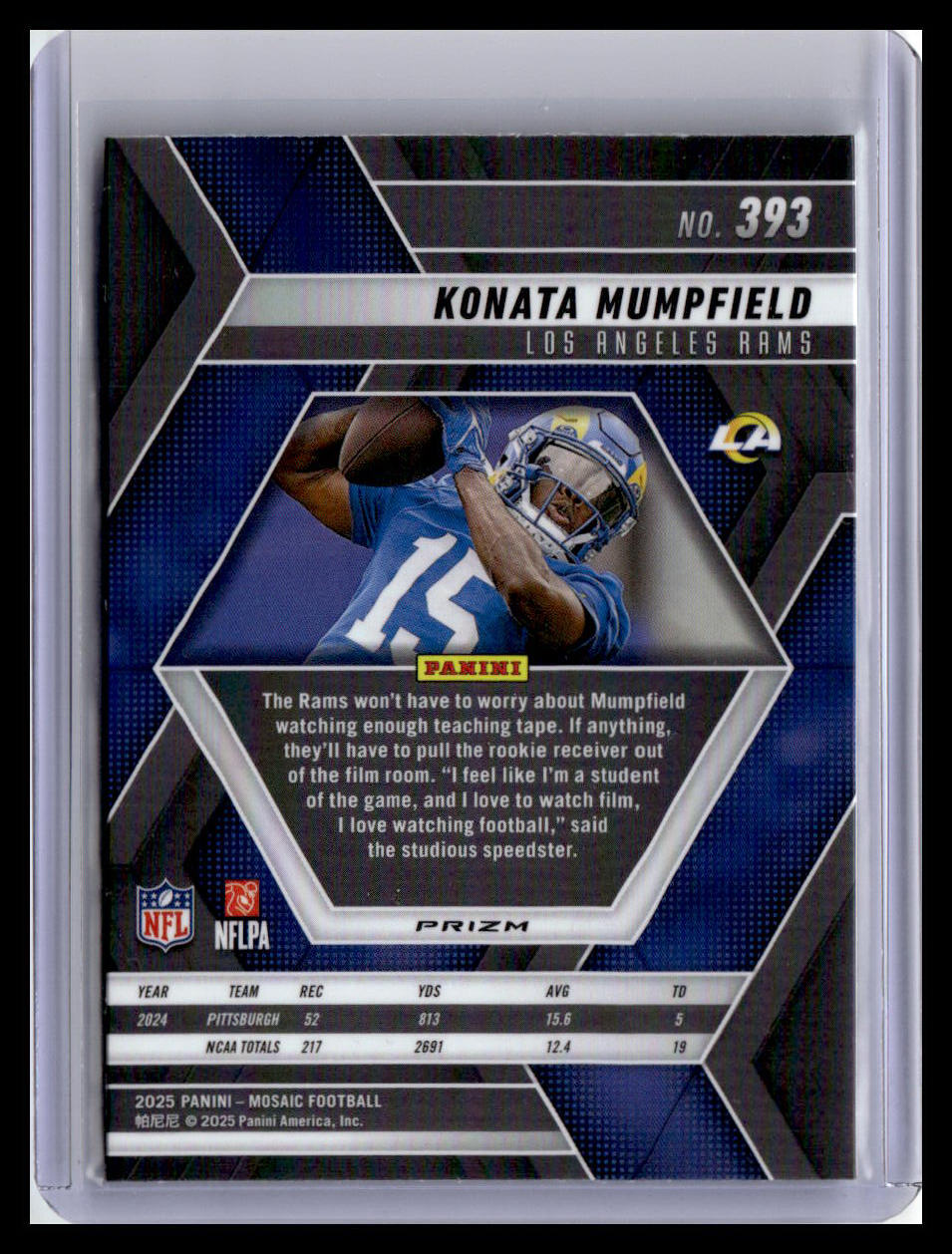 2025 Panini Mosaic #393 Konata Mumpfield Silver