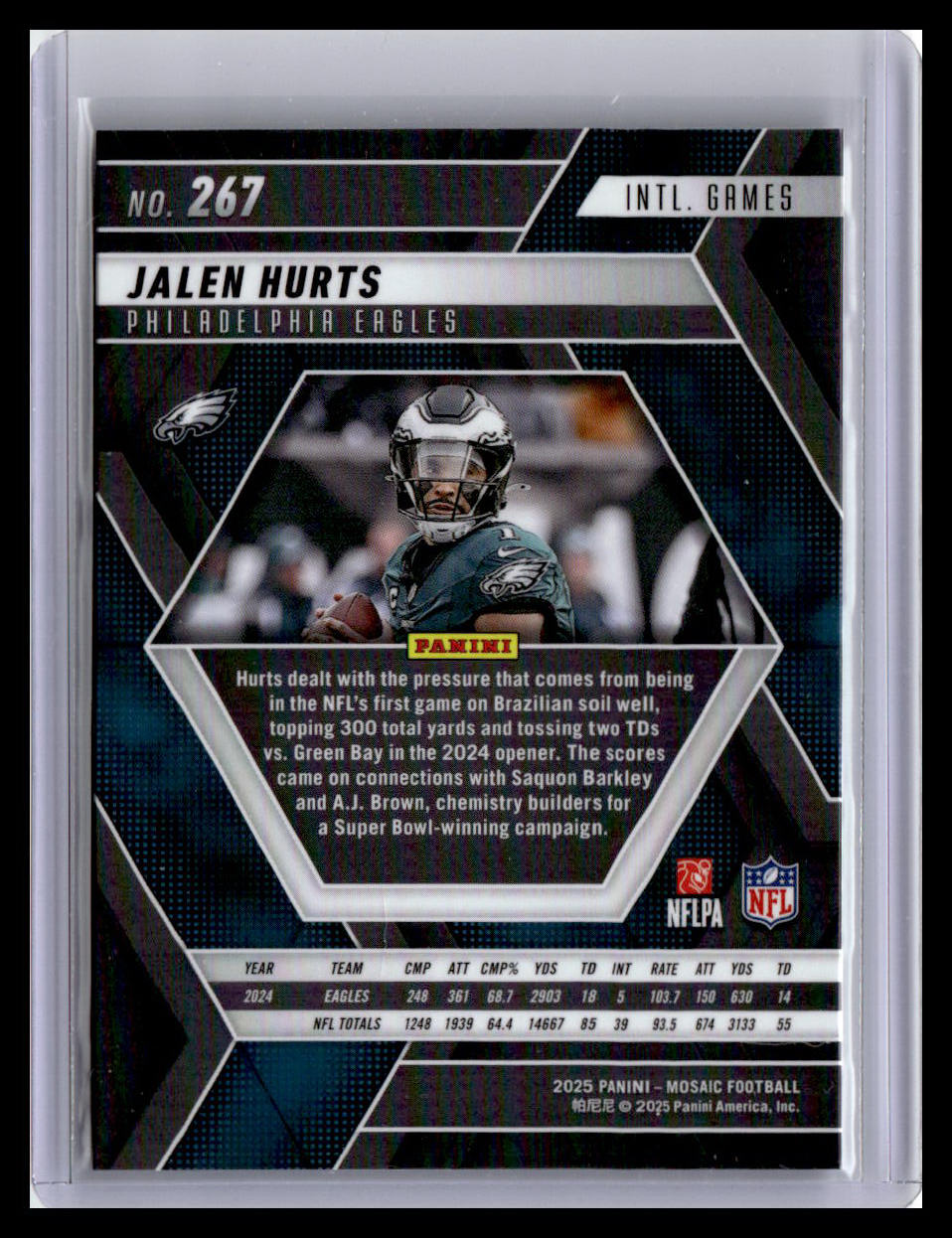 2025 Panini Mosaic #267 Jalen Hurts Hall Of Fame