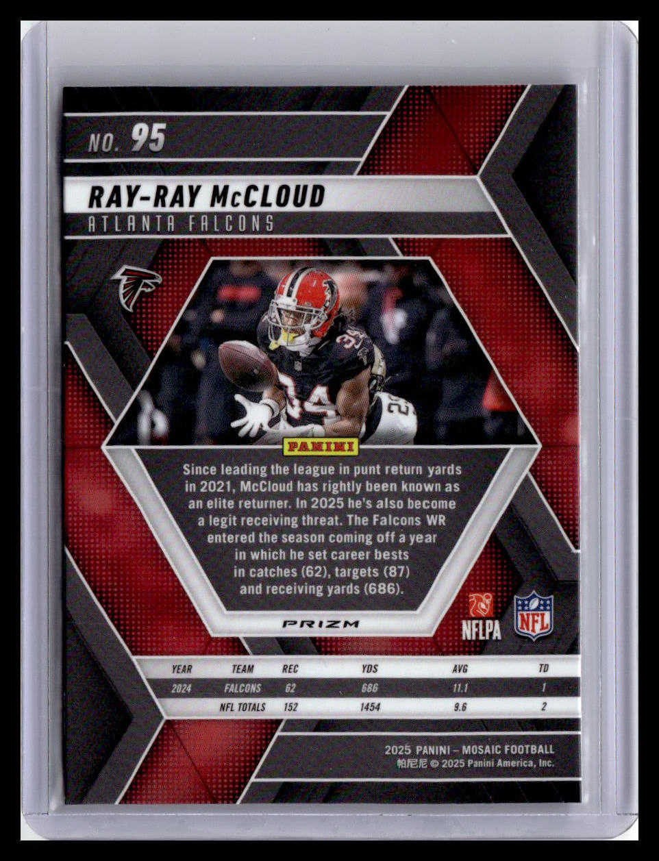2025 Panini Mosaic #95 Ray-Ray McCloud Mosaic Reactive Purple