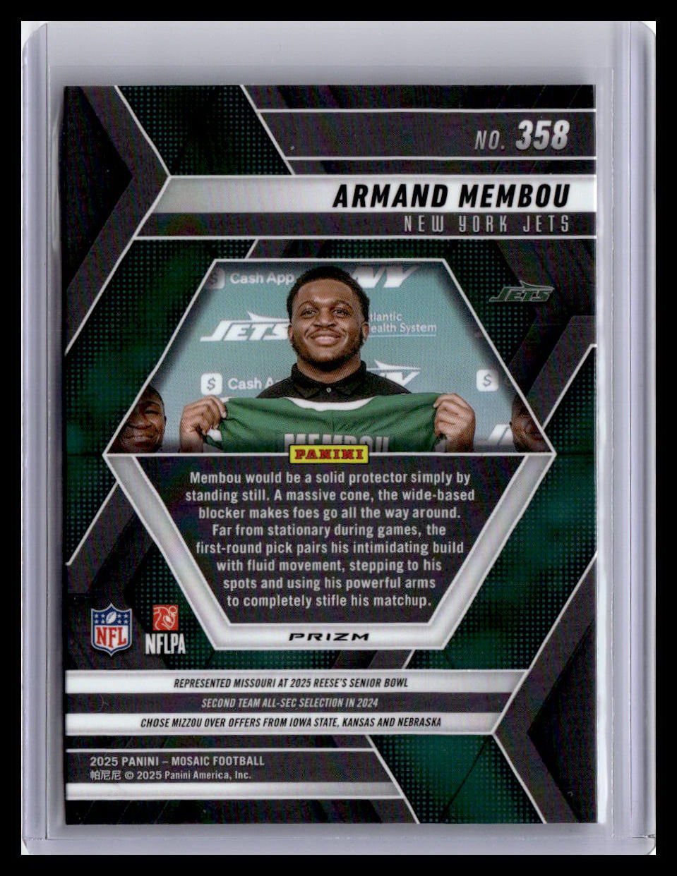 2025 Panini Mosaic #358 Armand Membou Mosaic Reactive Purple